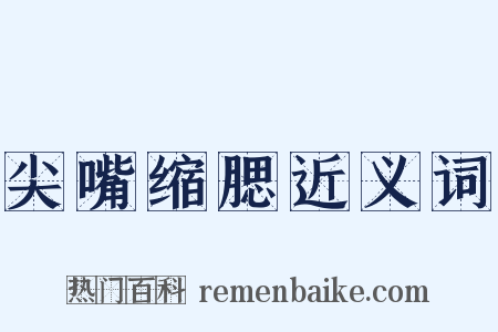 尖嘴缩腮近义词是什么意思的图片